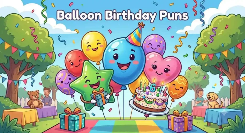 Balloons at birthday party