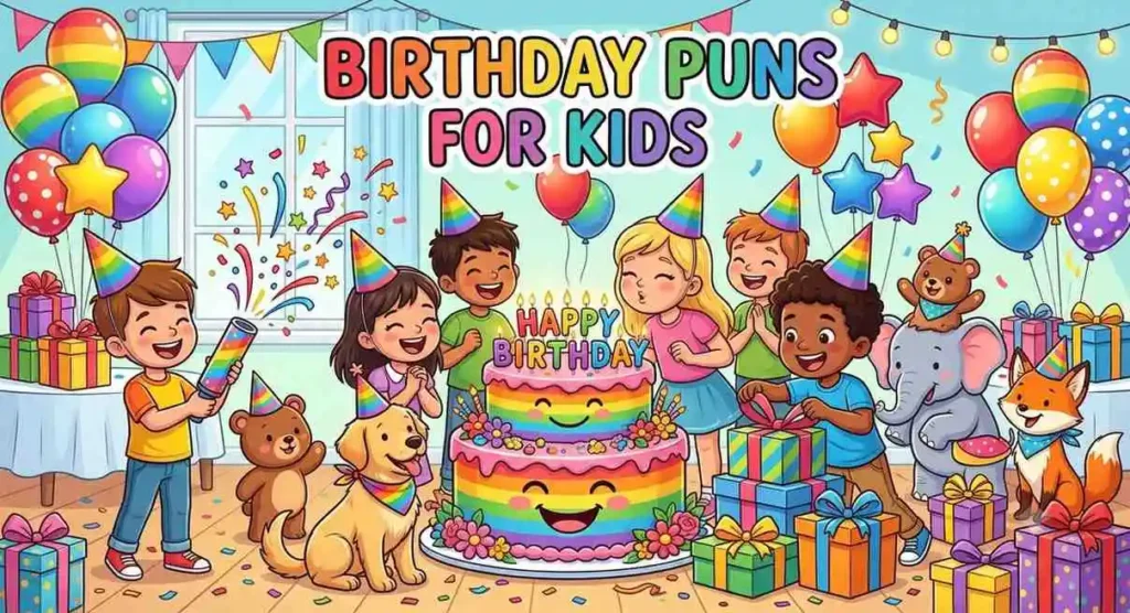 Kids celebrating birthday with cake