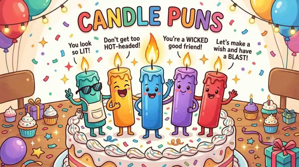 Birthday candles with faces