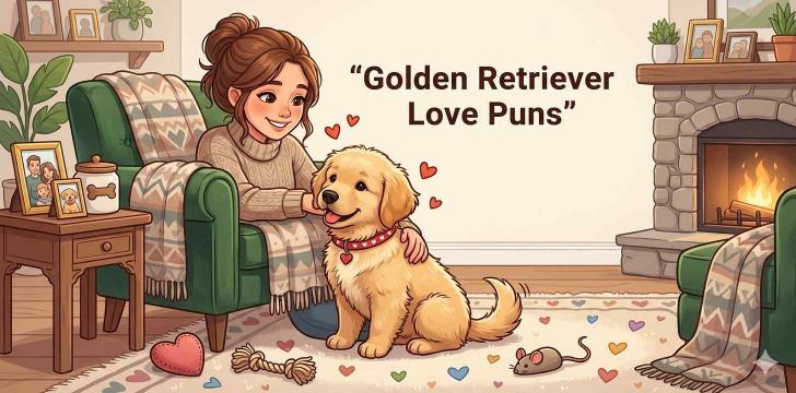 Golden Retriever Love Puns