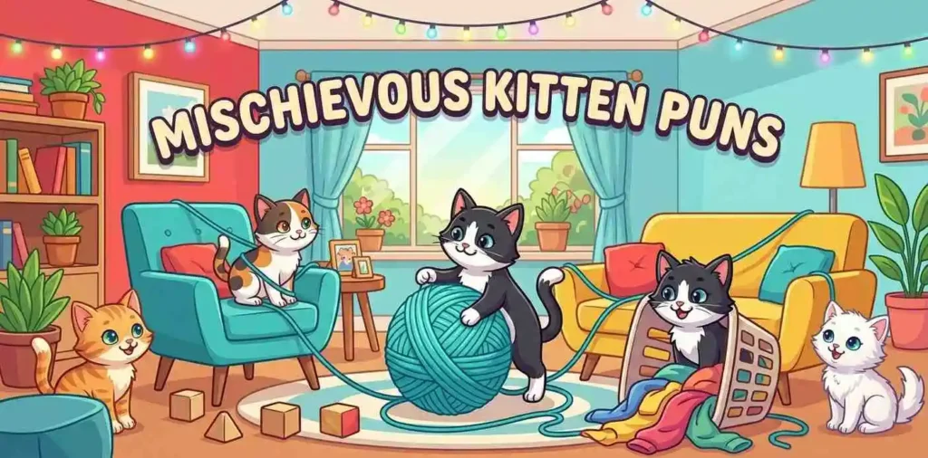 Mischievous Kitten Puns