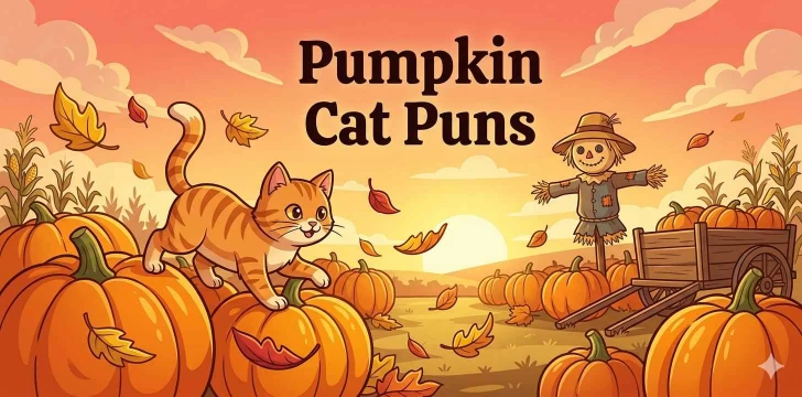Pumpkin Cat Puns