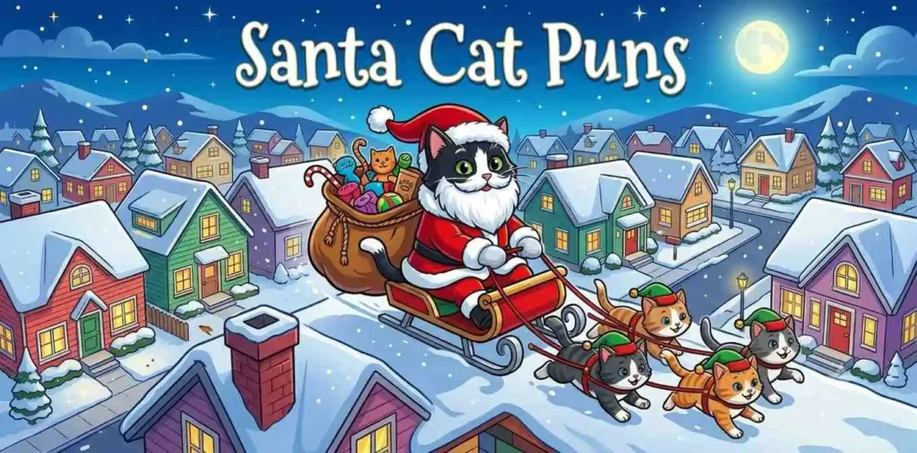 Santa Cat Puns