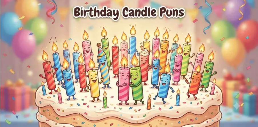 Birthday Candles Glowing Happily
