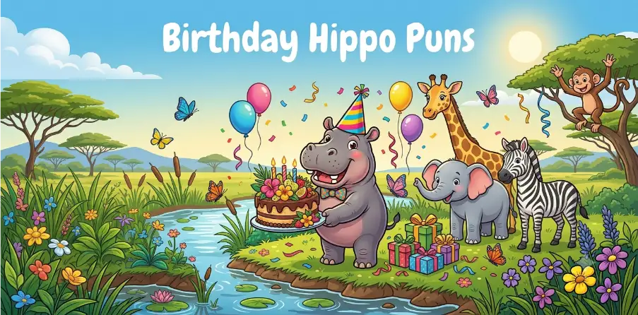 Birthday Hippo Puns