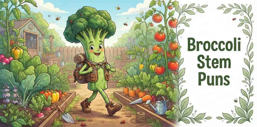 Funny broccoli stem character