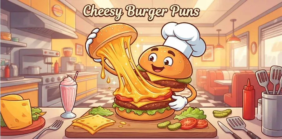 Cheesy Burger Puns