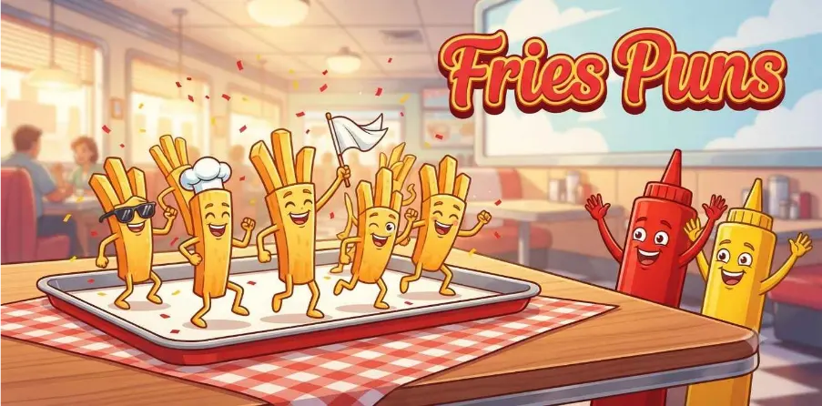 Happy Fries Dancing Together