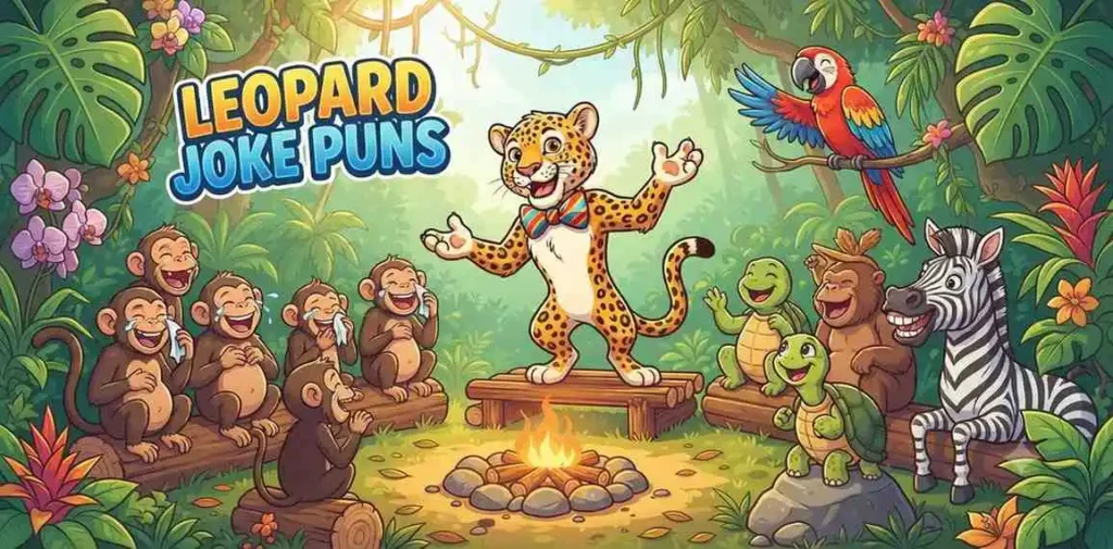 Leopard making jungle jokes