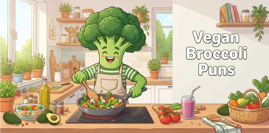 Vegan broccoli cooking scene
