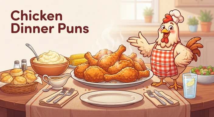 Chicken Dinner Puns   